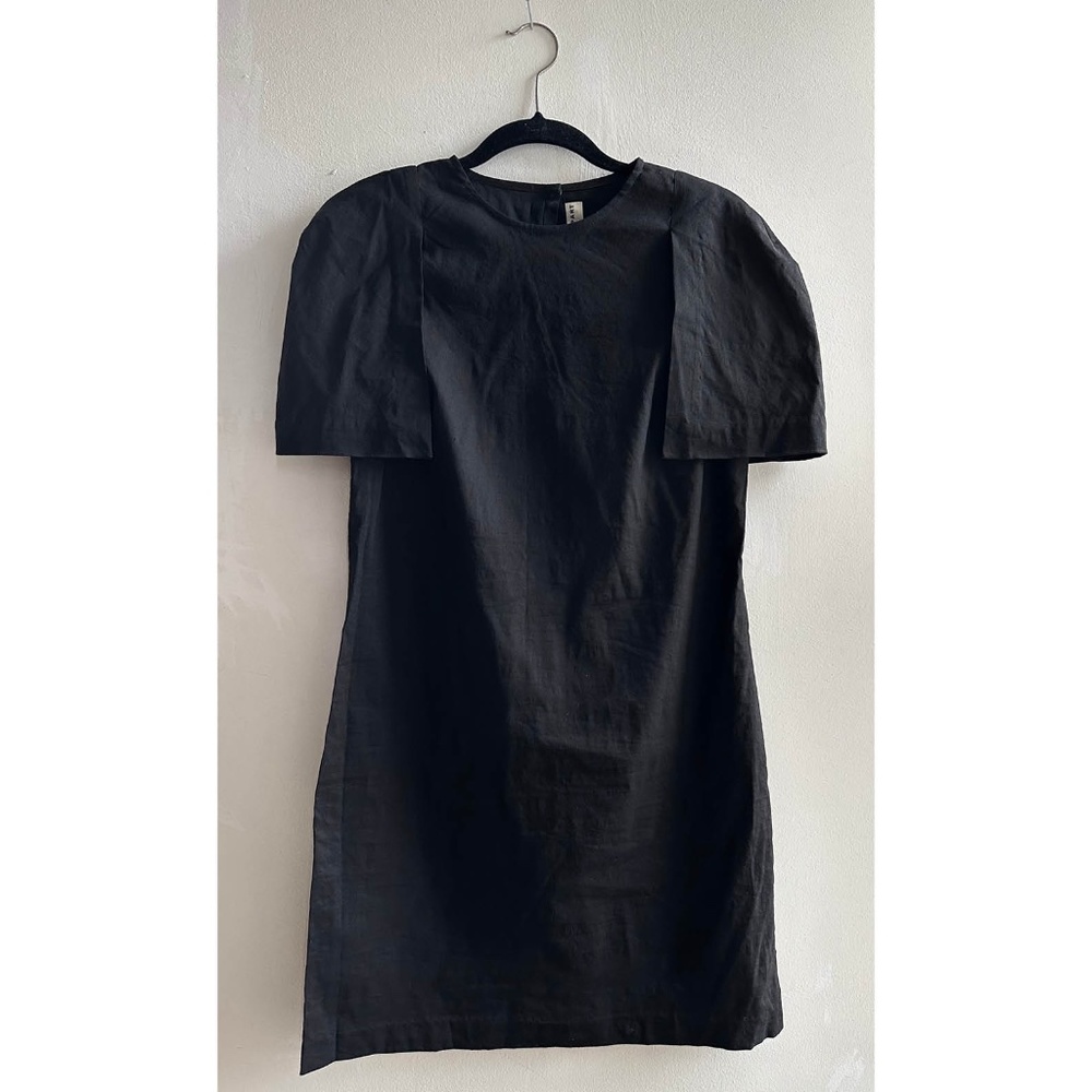Apiece Apart Black Linen Blend Shift Dress, Size 8